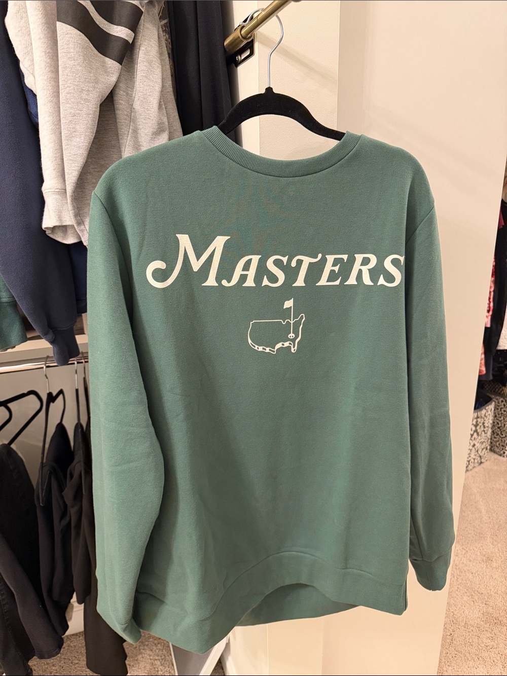 2026 Masters Green Crewneck Sweatshirt with White Logo